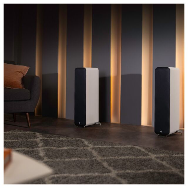 Q Acoustics M40 Bluetooth Powered Floor standing Speakers in White
