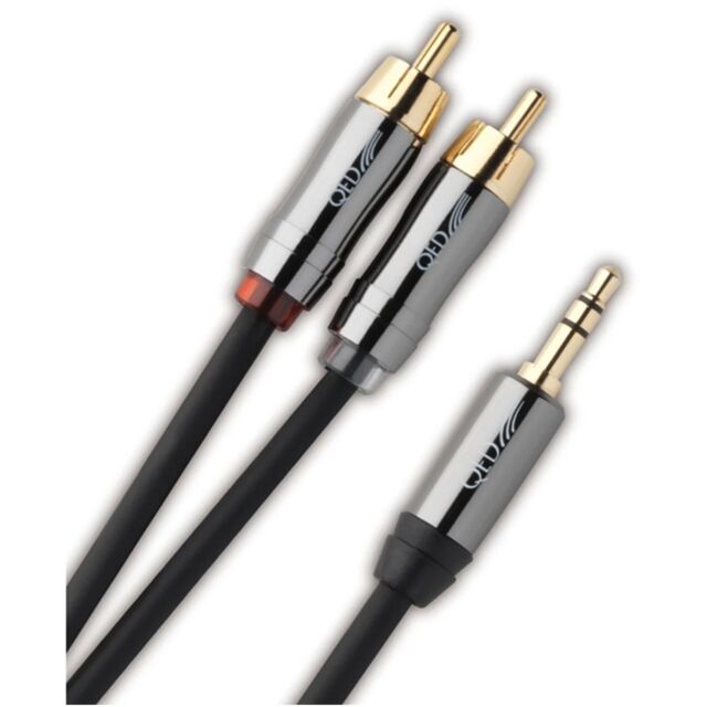 QED QE6501 Performation Jack to Phono 3 Meter Cable in Graphite