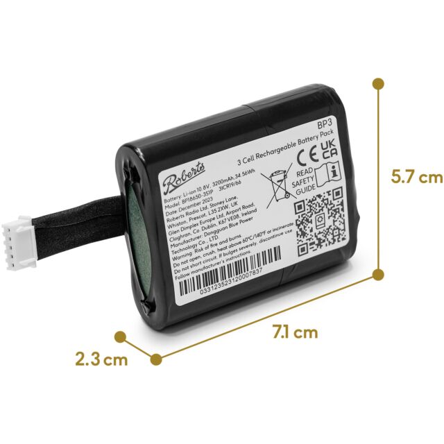Roberts BP3 Rechargeable Battery Pack For Stream95i And Revival Icon
