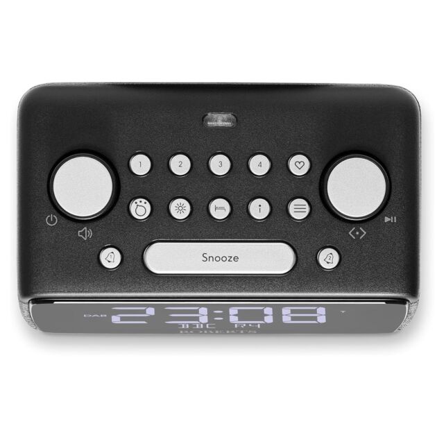 Roberts Ortus 4 Dab+/Fm Bedside Radio W/ Bluetooth Black