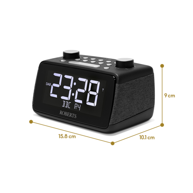 Roberts Radio ORTUS4BK Black Alarm Clock Radio DAB+/FM