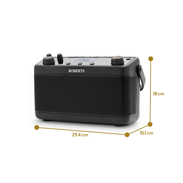 Roberts Stream 219 Internet/DAB+/FM/Bluetooth Portable Stereo Radio in Black