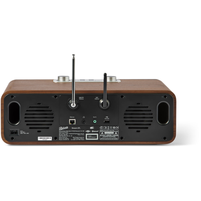 Roberts Stream 67L Bluetooth Sound System with CD Player and Internet DAB+ Radio in Walnut