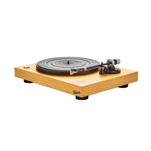 Roberts STYLUS Belt-drive Turntable with USB connection and built-in preamplifier in wood