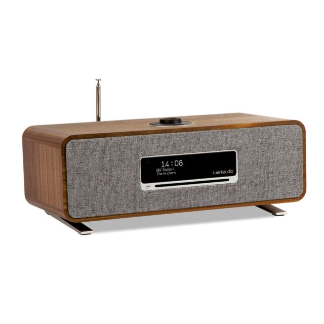 Ruark R3S-RICHWALNUT Music System Rich Walnut/Slate Grey Grille R3s2-Wal