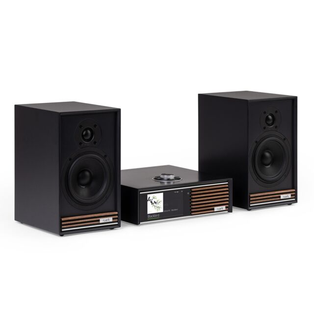 Ruark R610 Music Console with Sabre-R Bookeshelf Speakers Premium Streaming System in Charcoal