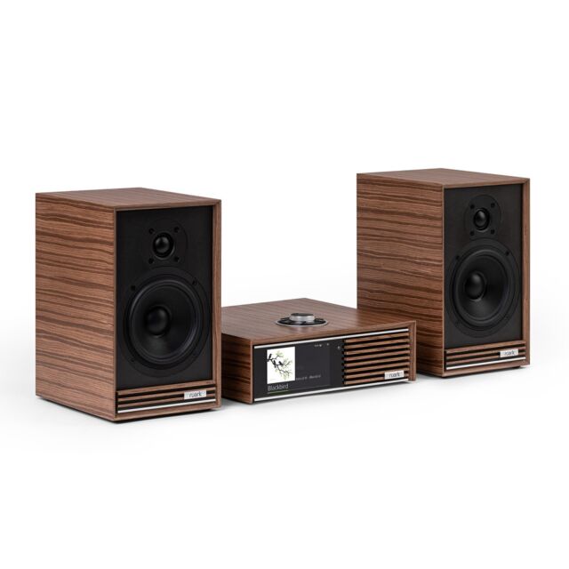 Ruark R610 Music Console with Sabre-R Speakers in Walnut Streaming System for Premium Sound Package