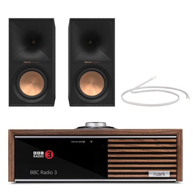 Ruark R610 Fused Walnut & Klipsch R-60M Bookshelf Speaker HiFi Bundle – Timeless Elegance Meets Modern Audio Mastery