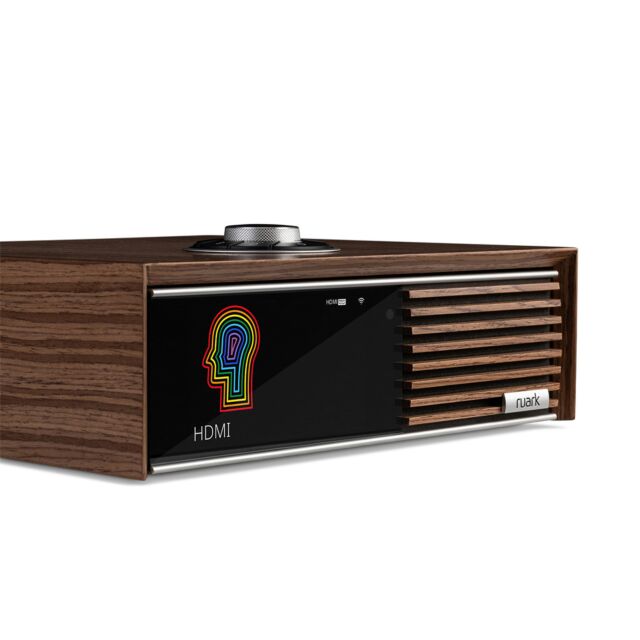 Ruark R610 DAB DAB+ FM Internet Radio Bluetooth Wi-Fi Wireless All-In-One Streaming Music Console Fused Walnut