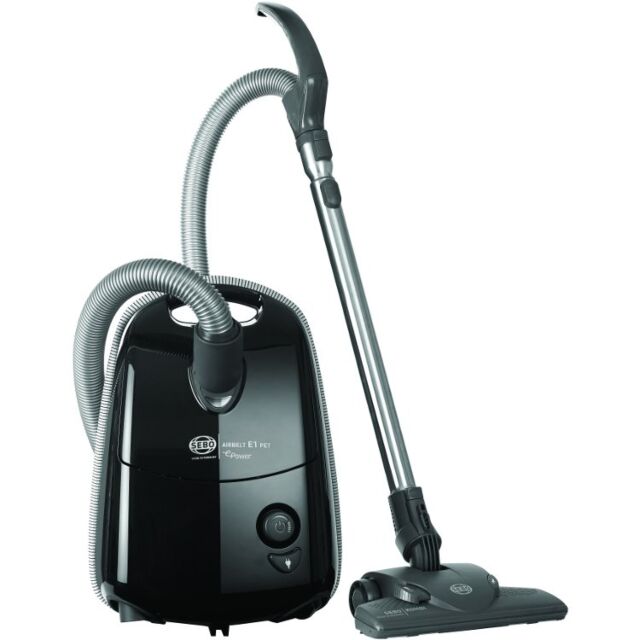Sebo 92620GB Airbelt E1 Pet Epower Cylinder Cleaner In Black With Power Boost