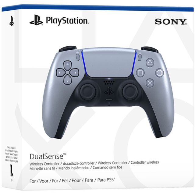 Sony Ps5 Dscontroller Silver Sterling Silver Dual Sense Wireless Controller Playstation 5