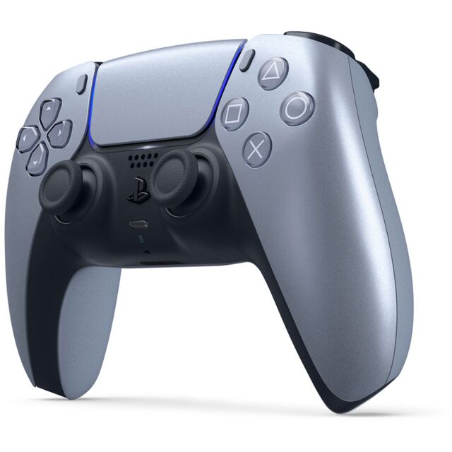 Sony Ps5 Dscontroller Silver Sterling Silver Dual Sense Wireless Controller Playstation 5