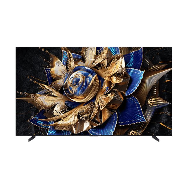 TCL 115X955K 115inch QLED 4K TV - Brushed titanium metal front