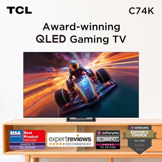 TCL 65C745K 65inch 4K QLED HDR Pro Google TV
