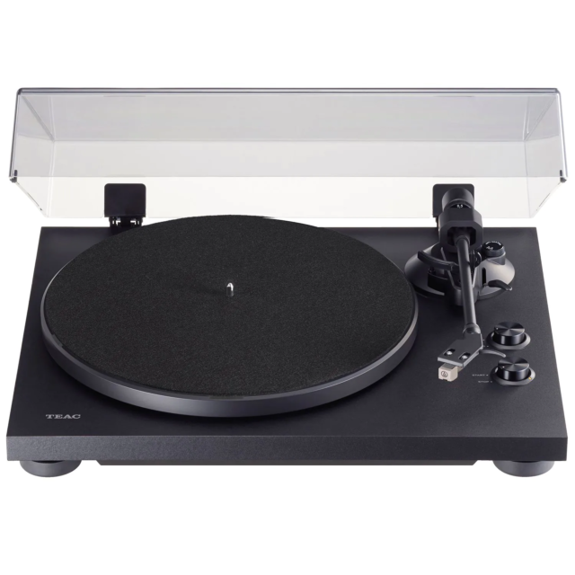TEAC TN-280BT-A3 2-Speed Analog Belt Driven Turntable with Phono EQ and Bluetooth in Black