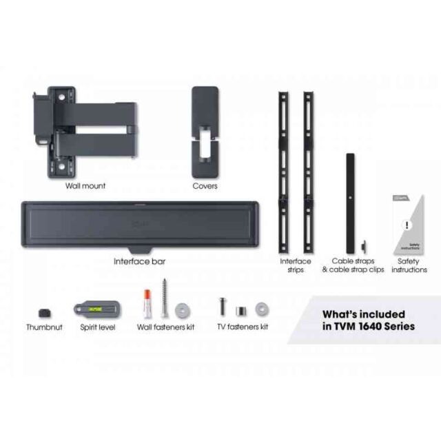 Vogels TVM1645 Quick Series Display Wall Mount, 40-77inch, Turn - Double Arm