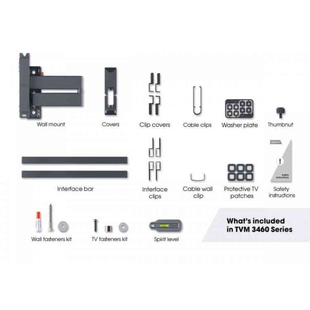 Vogels TVM3465 Comfort Series Display Wall Mount (Ideal For Oled), 32-65inch, Turn - Double Arm