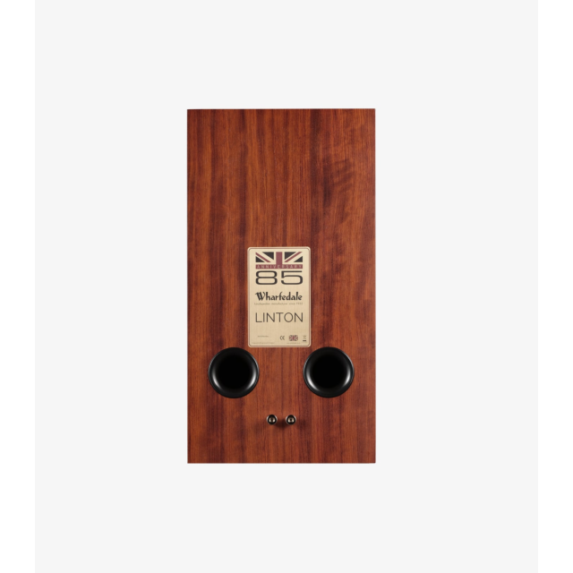 Wharfedale Linton 3 way Heritage Loud Standmount Speakers Mahogany Red