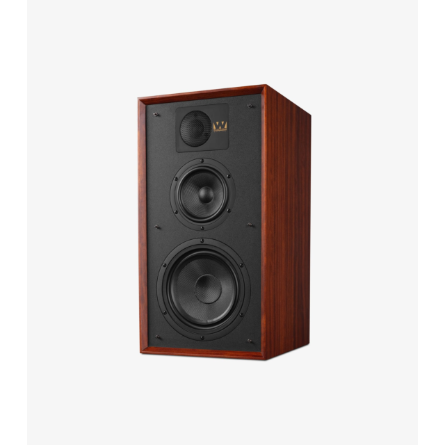 Wharfedale Linton 3 way Heritage Loud Standmount Speakers Mahogany Red
