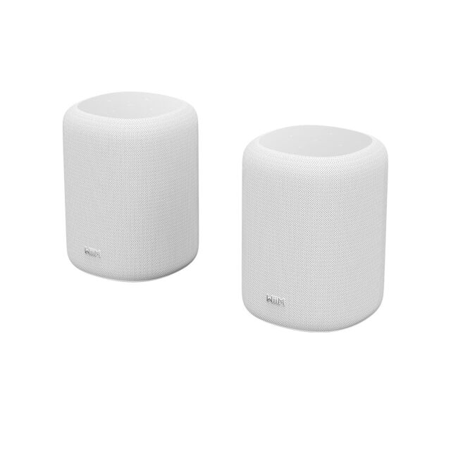 WiiM Sound Lite Wireless Multiroom Smart Speaker Twin Pack in White