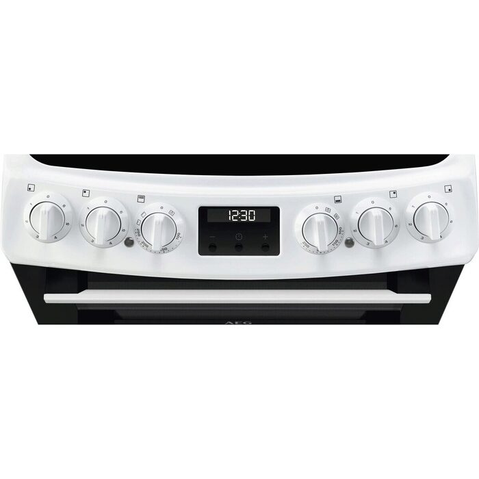AEG CCX1530ACW 55cm Double Oven Electric Cooker with Ceramic Hob - White