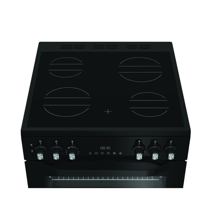 Hotpoint HDE6VDC2B1 60cm Double Oven Electric Cooker - Black