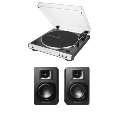 Audio-Technica AT-LP60XBT Fully Automatic Bluetooth Turntable with AT-SP3X HiFi Bookshelf Speaker