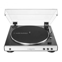 Audio-Technica AT-LP60XBT Fully Automatic Bluetooth Wireless Belt-Drive Stereo Turntable in White