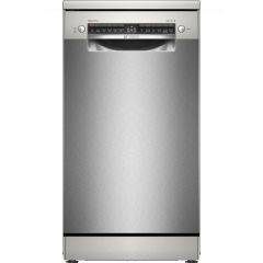 Bosch SPS4HMI49G Series 4 Freestanding Slimline Dishwasher Silver Inox