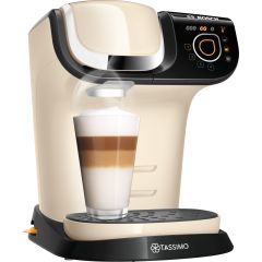 Bosch TAS6507GB Tassimo My Way by Bosch Hot drinks machine with Brita water filtration - Cream