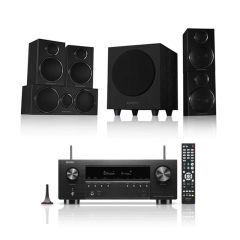Denon AVRS970H AV Receiver with Wharfedale DX3 HCP 5.1 Speaker Package in Black Enhance your Home Entertainment