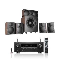 Denon AVRS970H AV Receiver with Wharfedale DX3 HCP 5.1 Speaker Package in Black Enhance your Home Entertainment