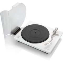 Denon DP400 Hi-Fi Turntable with Speed Auto Sensor with Built-In Phono EQ in White