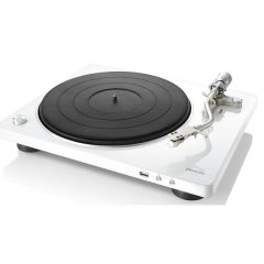 Denon DP450USB Hi-Fi Turntable with S-Shape Tonearm and USB in White