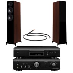 DENON PMA600NE  Amp With DCD600NE CD Player & DIAMOND123 Floorstanders Pair Walnut