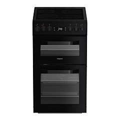 Hotpoint HDE5VDCB 50cm Double Electric Ceramic Cooker