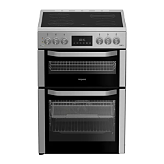 Hotpoint HDE6VDCASX 60cm Double Electric Ceramic Cooker