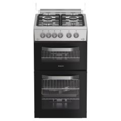Hotpoint HDG5GCX Gas Double Cooker 50CM - 59L / 29L with Fast Preheat