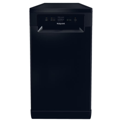 Hotpoint HP2FE10CS90BUK dishwasher: slim, black