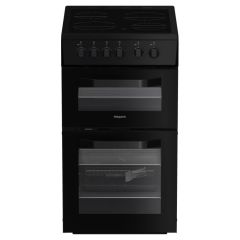 Hotpoint HTE5VCB Electric Twin Cooker 50CM - 63L with Ceramic Hob