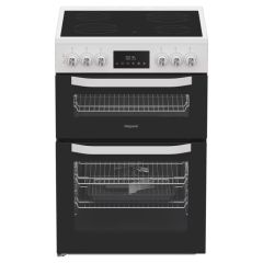 Hotpoint HTE6VDCW Electric Twin Cooker 60CM - 75L with Multiflow