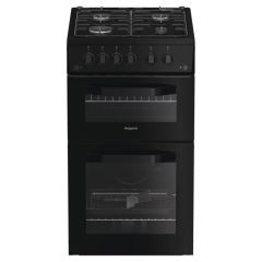 Hotpoint HTG5GCB Gas Twin Cooker 50CM - 59L with Fast Preheat