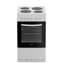 Indesit I5E3KMW Electric Single Cooker 50CM - 60L with Solid Plate Hob