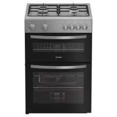 Indesit IDG6GS Gas Double Cooker 60CM - 72L / 32L with Auto Ignition