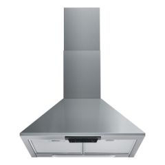 Indesit UHPM63FCSX 60Cm Pyramid Hood , 368M3/H Extraction Rate ,Halogen, Charcoal Filters
