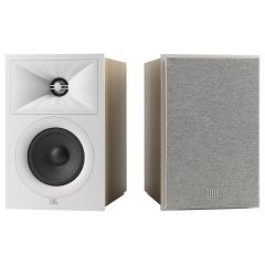 JBL STAGE 240B 2 Way 4.5 Inch Bookshelf Speakers Pair in White