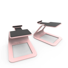 Kanto SE2 Elevated Desktop Speaker Stands in Pink