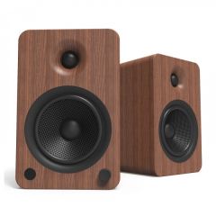 Kanto YU6 Powered Bookshelf Speakers with Bluetooth 4.0 with aptX and Built-In Phono Preamp in Walnut