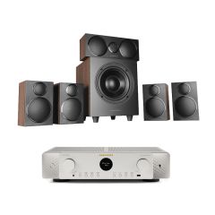 Marantz Cinema 70S Silver Gold AV Receiver & Wharfedale DX3 HCP 5.1 Speaker Package Walnut Upgrade your Home Audio