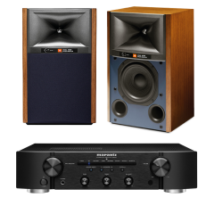Marantz PM6007 Amplifier with JBL 4309 Studio Monitor Speakers in walnut – Premium Hi-Fi Audio Bundle